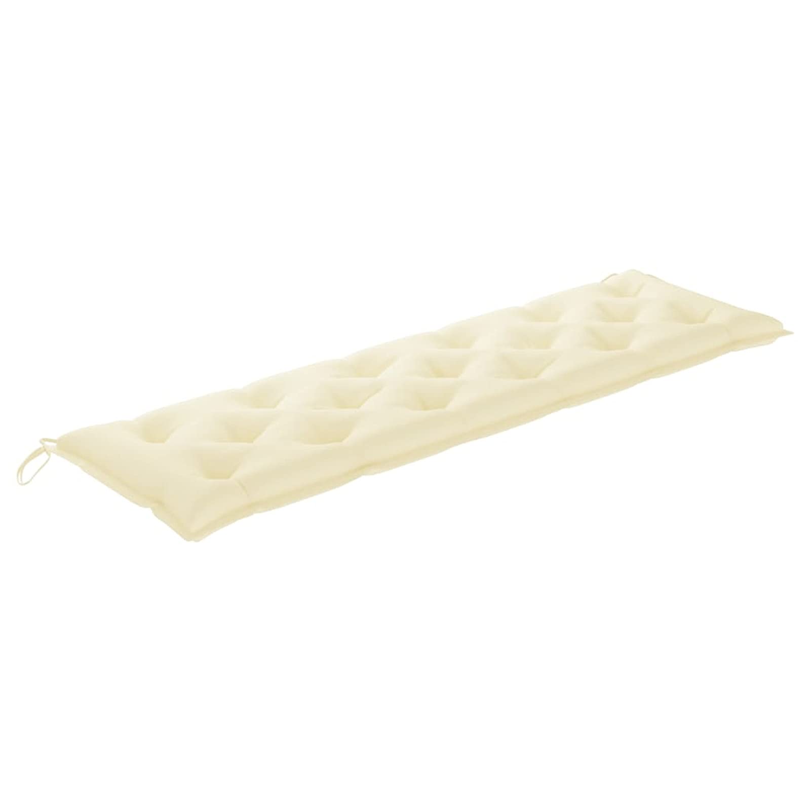 Tidyard Cojín para Banco de Jardín Cojín para Asiento Cojín para Balancín Cojín Exterior e Interior Tela Blanco Crema 180x50x7 cm