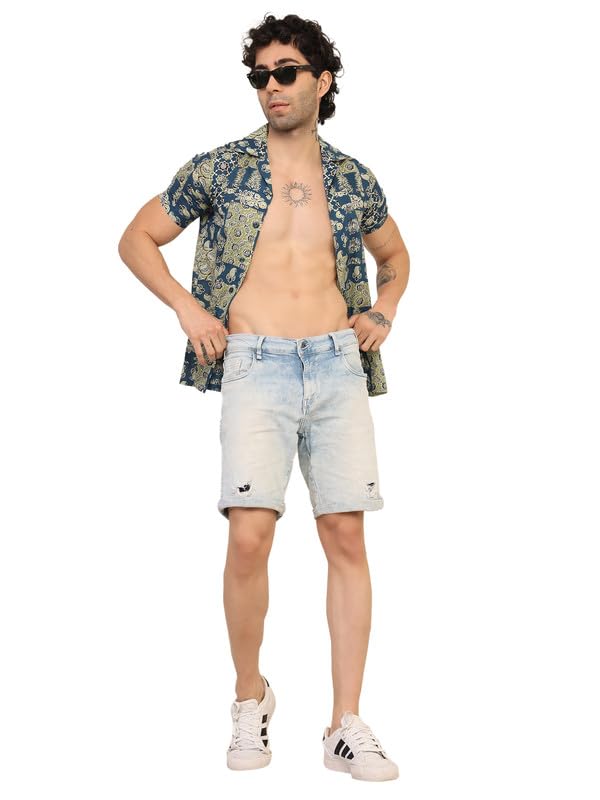 Image of KE KANHA EXPORTS Shirt for Men /Cotton Shirts for Men /Stylish Mens Casual Shirt /Men's Slim Fit Shirt & Regular Fit Shirt for All Occasions Western Beach Summer Shirt Style