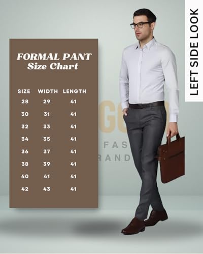 Image of Men's Slim Fit Formal Trouser for Regular Fit
