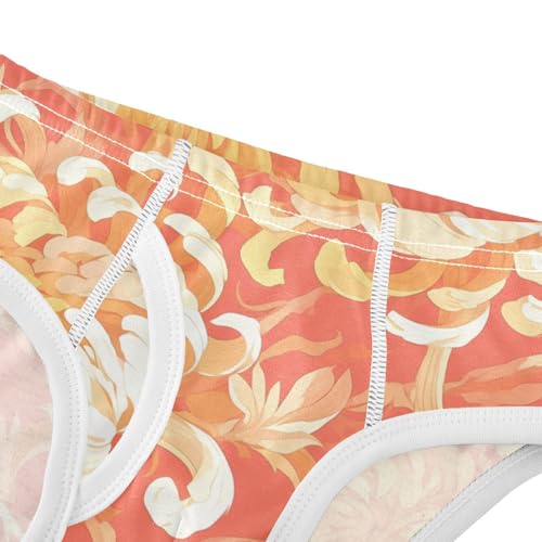 KLL Red Chrysanthemum Toddler Boys' Comfort Underwear Briefs Breathable Children Panties4