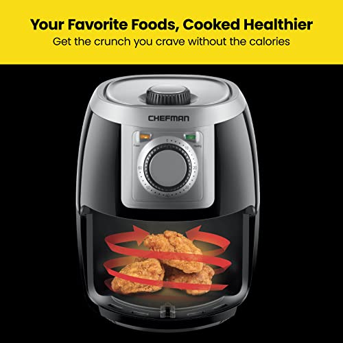 Chefman TURBOFRY 2 QUART AIR FRYER, Small, Compact Air Fryer Healthy Cooking, 2 Qt, Nonstick, User Friendly And Adjustable Temperature Control W/ 60 Minute Timer & Auto Shutoff thumb #5