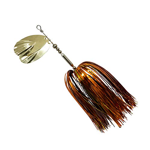 SEASKY Fishing Spinner Bait Musky Metal Spoon Shell Tinsel 45g Saltwater