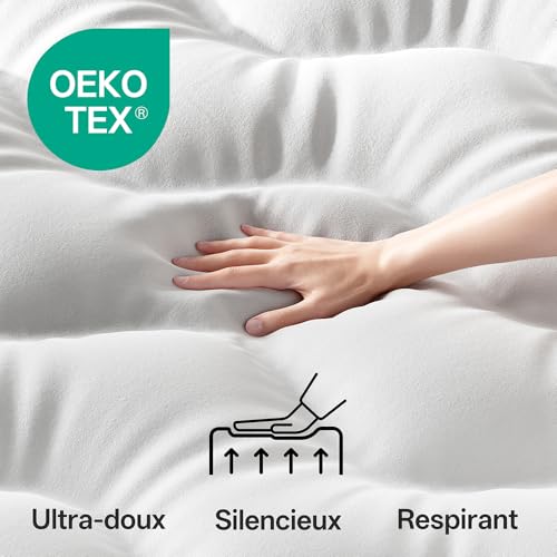 Surmatelas Ergonomique 140x190 4 cm Respirant CEYIRO