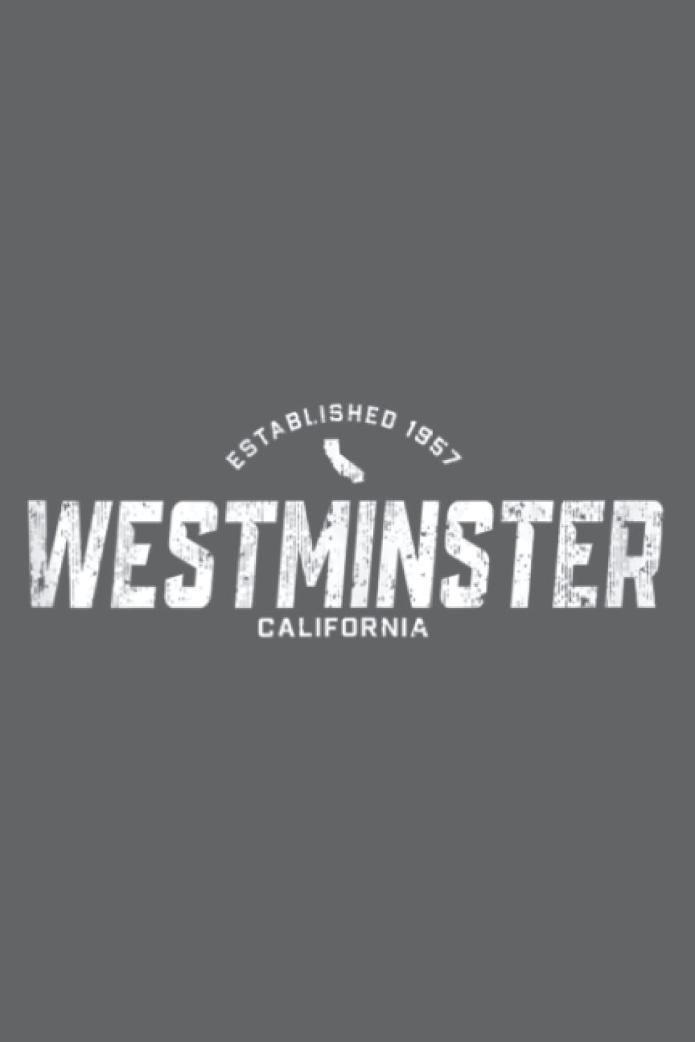 Westminster California CA Vintage Athletic Sports Logo: - Premium matte cover design, 120 Pages, Size 6.0 x 9.0 inches, Daily notebooks Paperback – 25 May 2022
