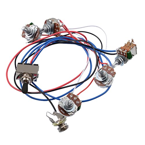 Zengxue GNgbNM^[C[n[lXLbg2V2T|bgC^[tF[X3EFCRo[^[ Guitar Wiring Harness (Color : Black)