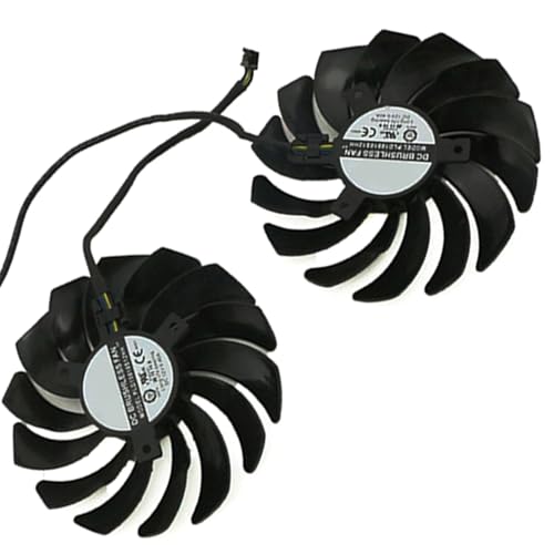 2pcs/ lot Graphics Card Cooling Fans Suitable for MSI RTX 3050 3060 3060TI 3070 Ventus 2X RX 6600 6600XT 6650XT 6700XT 6750XT MECH 2X Series Desktop PLD10010S12HH 95mm 12V 0.40A 4Pin (2pcs)