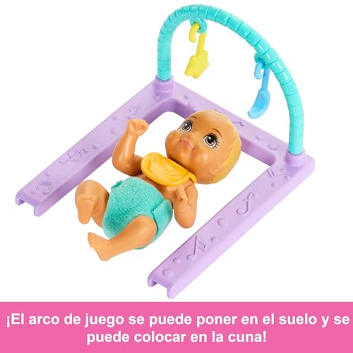 Barbie Skipper Doll & Nursery Playset with Accessories, Includes Twin Baby Dolls, Crib, Swing, See-Saw & More