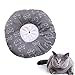 Milisten Breathable Skin-Friendly Cat Elizabethan Collar Lick Recovery PET Collar for Kittens and Cats Size L Grey