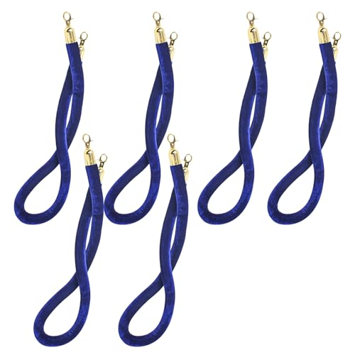 Cuerda de terciopelo de seguridad azul para pasillos de cines y gestión de accesos en hoteles