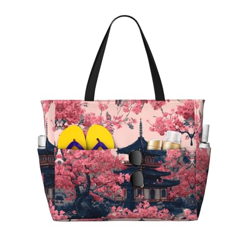Sac de plage imperméable femme grand format zippé pliable pour voyage et piscine