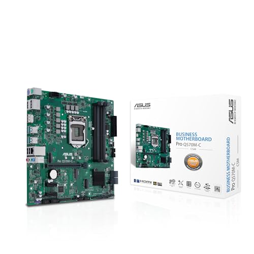 ASUS Pro Q570M-C/CSM LGA 1200 Micro ATX Carte mère Noir