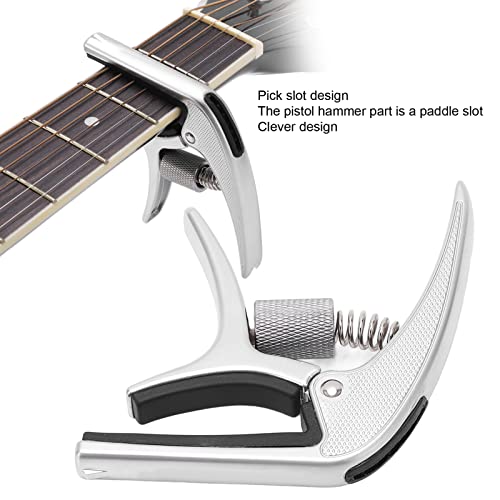 Capodastre à Tension Réglable, Pick Slot Design Argent Confortable Guitares Électriques Capo Perfect Tone Innovant pour… - Les Beatles, Paul McCartney, John Lennon, RIngo Starr, George Harrison Capodastre à Tension Réglable, Pick Slot Design Argent Confortable Guitares Électriques Capo Perfect Tone Innovant pour… – Image 3