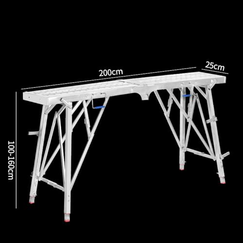 Andamio plegable de aluminio con plataforma ajustable de trabajo para reformas 3