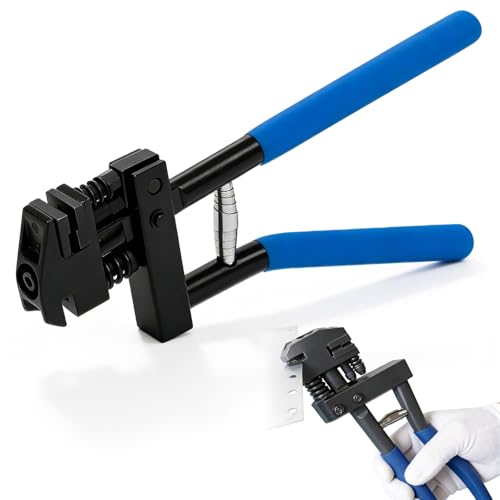 Kombinierte Absetzzange Ø5 mm 290 mm Lochzange Absetzzange Karosserie Absetz Zange Falzzange Blechlocher Karosseriezange zum Lochen und Falzen Auto Reparatur (Blau)