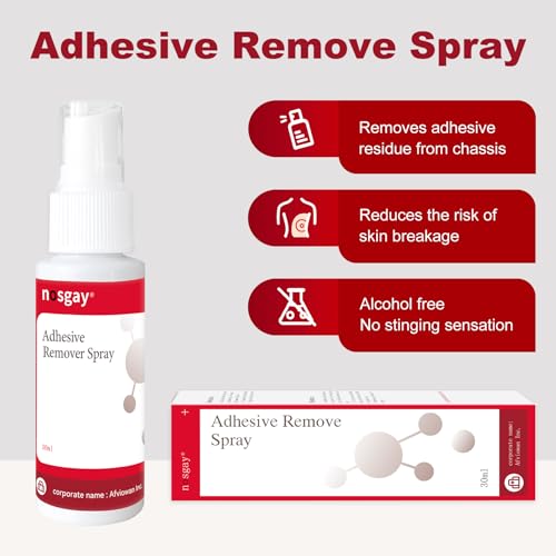 ovand nosgay No-Sting Adhesive Remover Spray - Medical Adhesive Remover 1 Oz - Adhesive Remover for Skin Ostomy Bandage Wound Dressings Wig Glue Remover (4 Pcs)