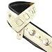 Walker & Williams C-44-WHT Double Padded Premium White Leather Strap w/Conchos