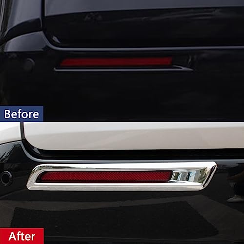 Image of Car Accessories Fit for Toyota Sienna 2021 2022 2023 2024 2025 2026 Chrome Exterior Rear Bumper Reflector Fog Lights Cover Trim ABS 2 PCS