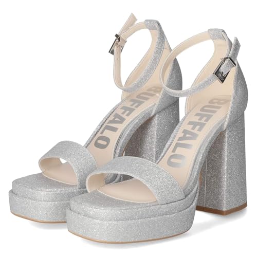 Buffalo Damen Sandalette in silber/platin - Gr. 40