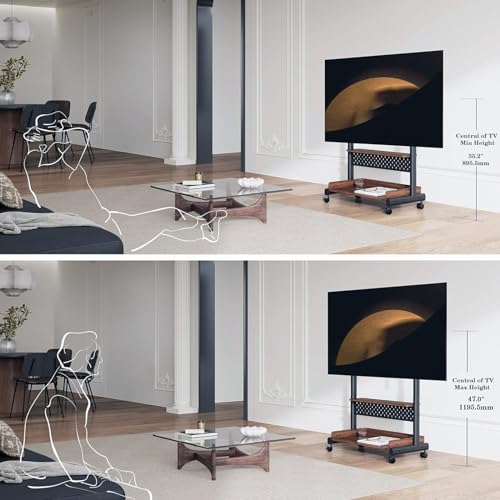 Soporte móvil de piso para TV LCD THEGA 40-85 pulg. miniatura 6