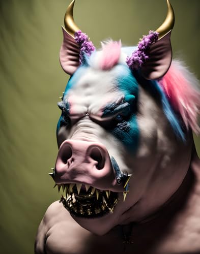 Affiches sur toile Cochon de guerre Going Insane anti-reflet 58 x 90 cm