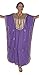 Moroccan Caftan Hand Made Top Quality Breathable Cotton with Gold Hand Embroidery Long Length Purple