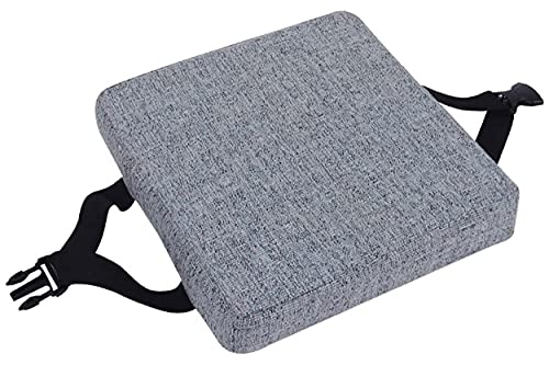 SWD TWTH Coussin de chaise épais de 5/8 cm - Antidérapant - Carré - Pour tabouret d'intérieur ou d'extérieur - 36 x 36 x 8 cm - Gris B, 36*36*8CM Cover