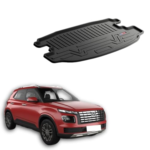 Image of 3D TPE Car Boot Mat for Venue (All Models) Custom Fit, Heavy Duty & Anti-Slip Boot Mat | All Weather Resistant, Waterproof & Dustproof Trunk Liner, Car Dicky Mat for Venue