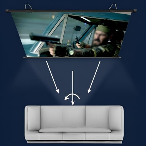 Pantalla Manual Retraible para Proyector 60 pulgadas 16:9 miniatura 4