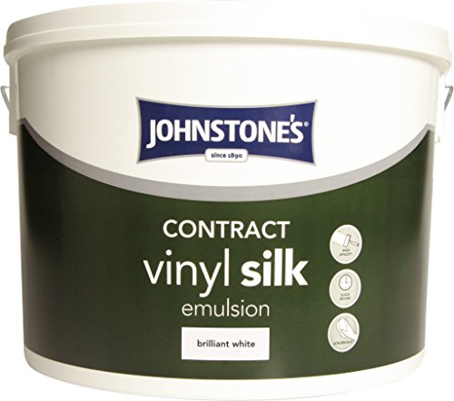 Johnstones Contract Vinyl Silk 10L Pure Brilliant White