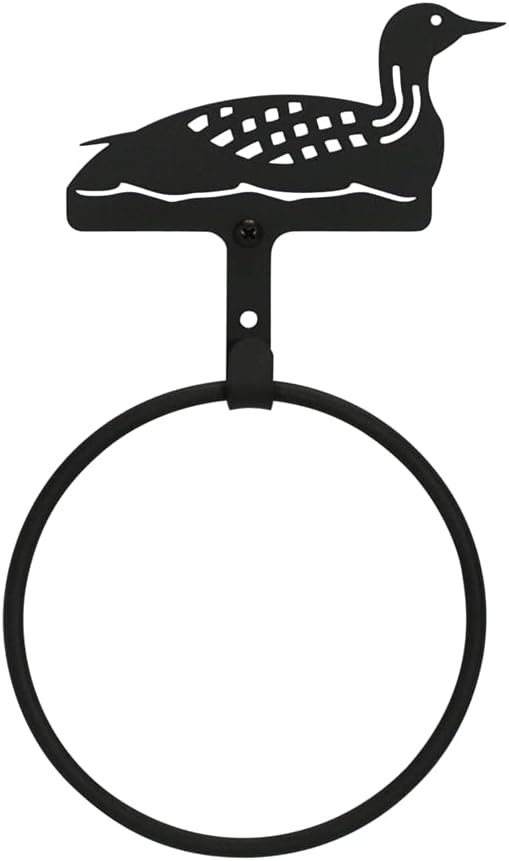 Village Wrought Iron Loon Towel Ring Towel Rack