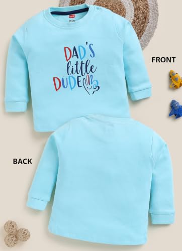 Image of LuvLap Baby Boys Regular Fit 100% Cotton Full Sleeves Boys T-Shirt Set Pack of 4