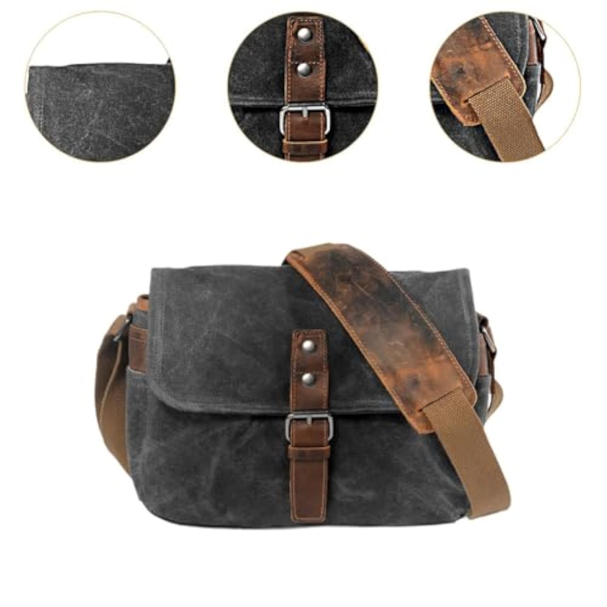Stylish Waterproof DSLR Camera Bag for Photographers, Dark Gray