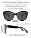 FEISEDY Polarized Vintage Sunglasses American Womens Square Jackie O Cat Eye Sunglasses B2451