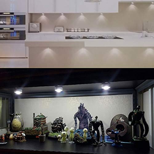Capstone 6 LED Wireless Puck Lights with Remote Control, White - Thumbnail 3