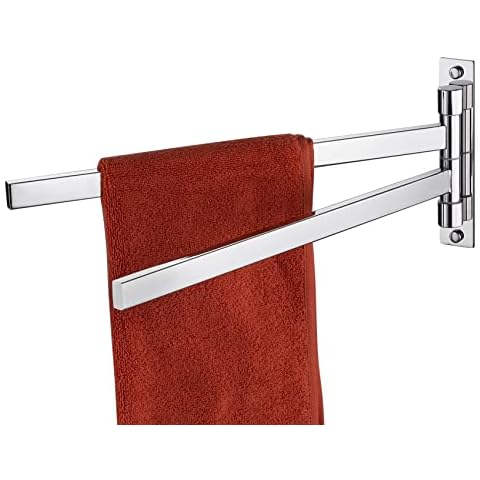 KOKOSIRI Swivel Towel Bars Swing Out Hand Towel Holder 2-Arm for Bathroom Kitchen Toilet Wall Mounted Chrome Stainless Steel B5007CH-A2 Cover