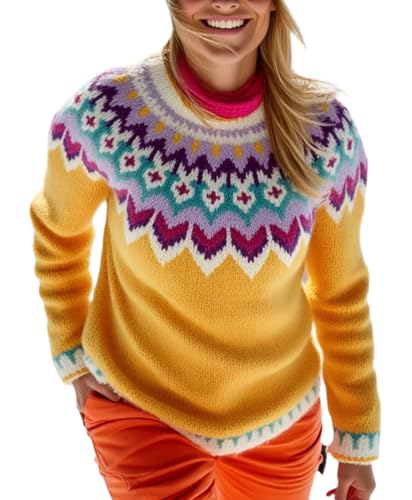 Scandinavian Hand Knitted Fair Isle Sweater...