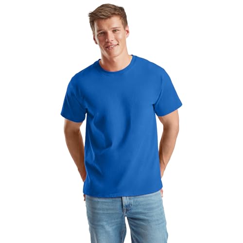 NetSetUK Men's Value Weight Short Sleeve T-Shirt Plain Crew Neck 100% Cotton Summer T Shirts for Men UK Size (S to XXL) Royal Blue