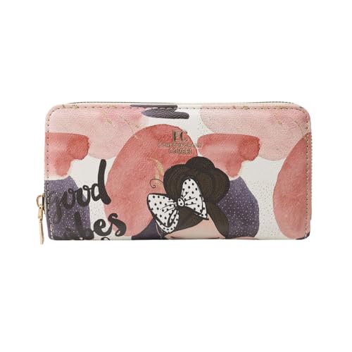 EC Contemporary Coveri Portafoglio Donna in PU, Con Cerniera Zip