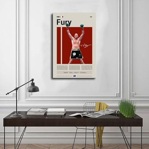 Poster Tyson Fury Boxing déco murale salon tableau toile