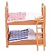 Lit Superposé de Poupée avec échelle, Lit Superposé de Poupée avec échelle en Plastique Miniature Maison de Poupée Lit Double pour Enfants Cadeaux(Lit Double)