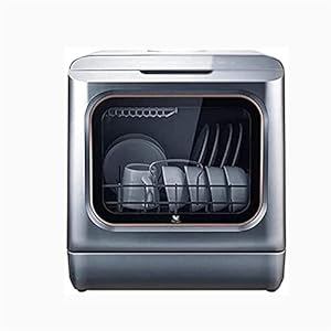 ‘Countertop vaatwasser, draagbare vaatwasser met 5L ingebouwde watertank, geen aansluiting nodig, 5 programma’s, 360…