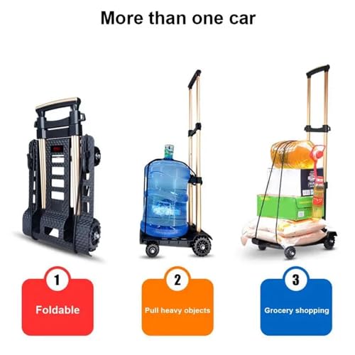 Carro plegable de alta resistencia para llevar maletas y compras sin esfuerzo 6