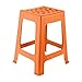 Mintra Home Light Duty Plastic Stools 2pk (18in Height, Orange)