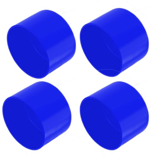Image of 4Pcs Rubber End Caps ID 38mm (1-1 /2 inch) Blue Flexible Protective Caps Soft Elastic Dustproof Cover for Rod Tube Screw Bolt