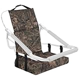 Tree Stand Seat Cushion Pad for Hunting, Adjustable Treestand Hunter Folding Seat Cushion Portable Tree Stand Seat Replacement with Back & Straps Fits Climber Deer Tree Stands, 6.5cm Thick
