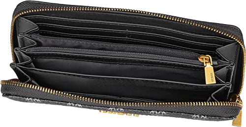 Guess Abey Slg Large Zip A, Women's Bi-Fold Wallet, Black Logo Multi #TOP4