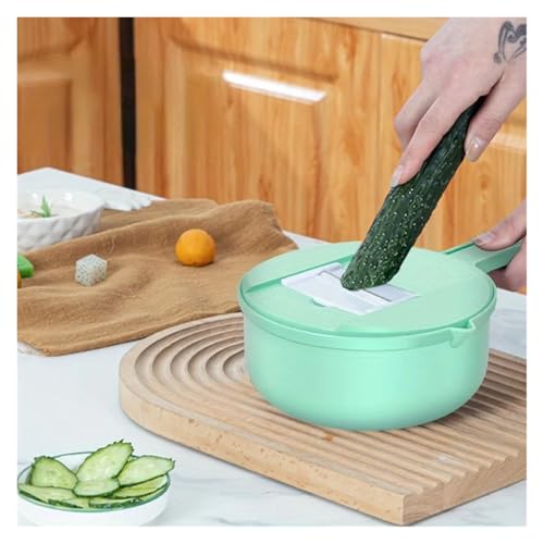 Cortador de verduras multifuncional 12 en 1 azul 9pcs miniatura 7