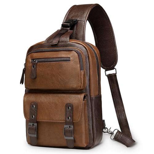 Image of Convertible Sling Bag Crossbody Backpack, Bags with Headphone Jack Shoulder Bag