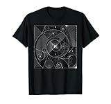 Sacred Geometry T Shirt Fibonacci, White Golden Spiral