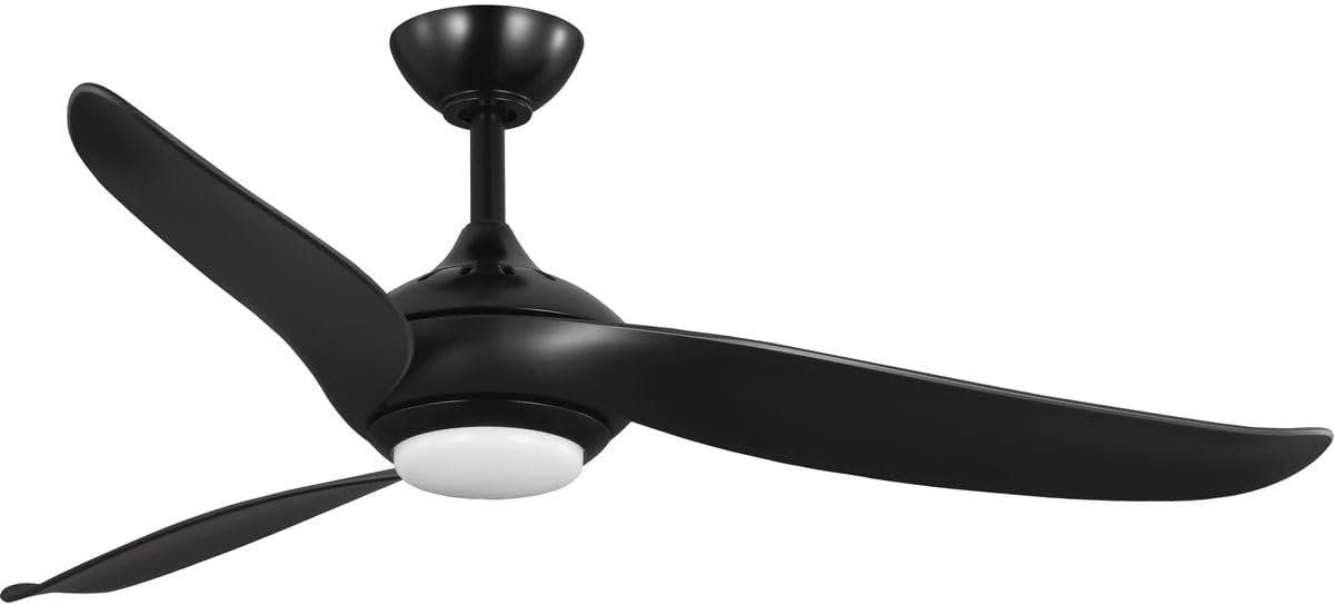 Progress Lighting Conte Collection 52-in Three-Blade Matte Black Contemporary Ceiling Fan with Matte Black Blades